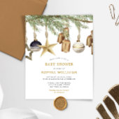 Budget Winter Kerst Baby shower Uitnodiging