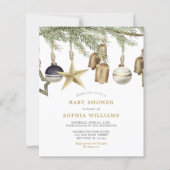 Budget Winter Kerst Borrelkaart voor Baby (Voorkant)