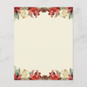 Budget Winter Kerstmis Burgundy Wedding Flyer (Achterkant)