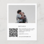 Budget Winter Krans Foto QR code bruiloft uitnodig (Achterkant)