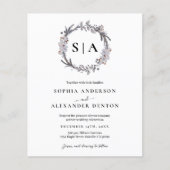 Budget Winter Krans Foto QR code bruiloft uitnodig (Voorkant)