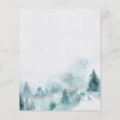 Budget Winter Mountain Forest Wedding Invitation (Achterkant)