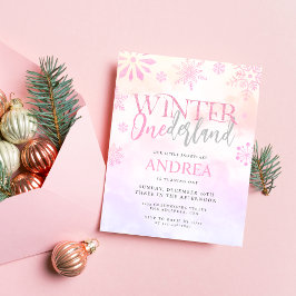 Budget Winter ONEderland Roze Meisje 1e Verjaardag