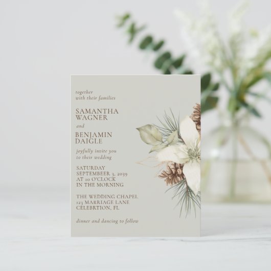 Budget Winter Pine Beige Wedding (Staand voorkant)