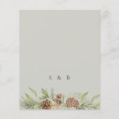 Budget Winter Pine Beige Wedding (Achterkant)