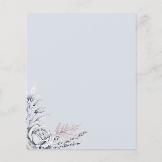 Budget Winter Pine Cone Floral Weddenschap (Achterkant)