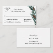 Budget Winter Pine Cone Greenery SM No Meal RSVP Informatiekaartje (Voorkant / Achterkant)