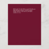 BUDGET Winter Red Berries Pine Cones Weddenschap Flyer (Achterkant)