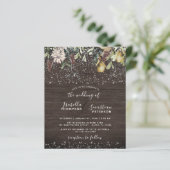 Budget Winter Rustic Snowy Weddenschap (Staand voorkant)