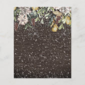 Budget Winter Rustic Snowy Weddenschap (Achterkant)