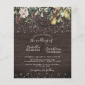 Budget Winter Rustic Snowy Weddenschap (Voorkant)