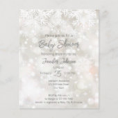 Budget Winter sneeuwpastelkleuren baby shower (Voorkant)