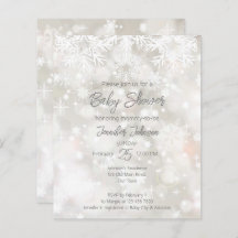 Budget Winter sneeuwpastelkleuren baby shower