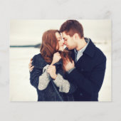 Budget Winter Sneeuwvlokken Foto's Trouw Uitnodigi (Achterkant)