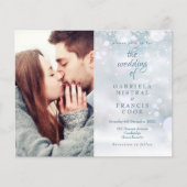 Budget Winter Sneeuwvlokken Foto's Trouw Uitnodigi (Voorkant)