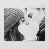 Budget Winter Sneeuwvlokken Foto's Trouw Uitnodigi (Achterkant)