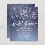 Budget Winter Snowflakes Bridal Shower Uitnodiging<br><div class="desc">Begroting sneeuwvlokken winterbridale doucheruitvindingen</div>