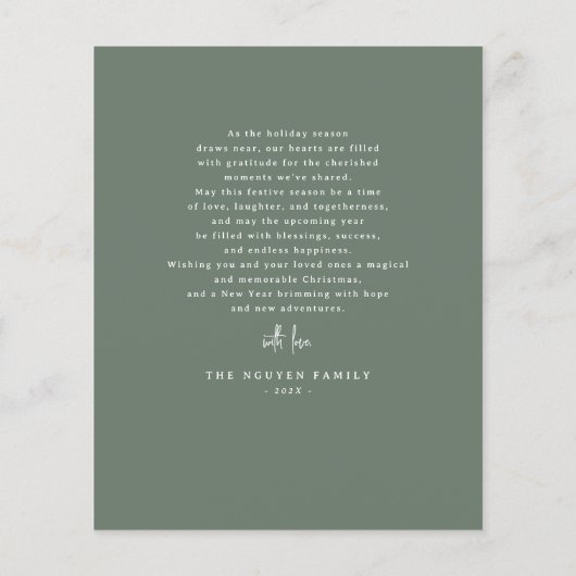 Budget Winter Tuin Groen Kerstmis 1 Foto (Achterkant)