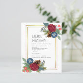 BUDGET Winter Weddenschap Burgundy Blauwgroen Blue (Staand voorkant)