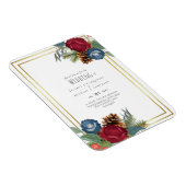 BUDGET Winter Weddenschap Burgundy Blauwgroen Blue Magneet (Rechterzijde)