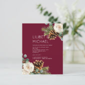 BUDGET Winter Weddenschap Eucalyptus Greenery Roze (Staand voorkant)