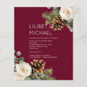 BUDGET Winter Weddenschap Eucalyptus Greenery Roze (Voorkant)
