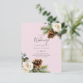BUDGET Winter Weddenschap Eucalyptus Greenery Roze (Staand voorkant)