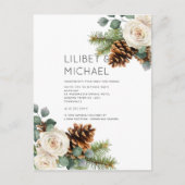 BUDGET Winter Weddenschap Eucalyptus Greenery Roze Briefkaart (Voorkant)