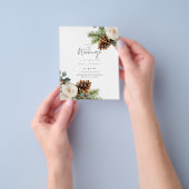 BUDGET Winter Weddenschap Eucalyptus Greenery Roze Flyer (Hand)