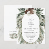 Budget Winter White Floral & Pine 2 Wedding (Voorkant / Achterkant)