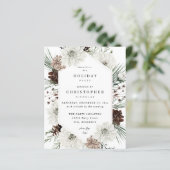 Budget Winter White Floral & Pine XMas of Holiday (Staand voorkant)