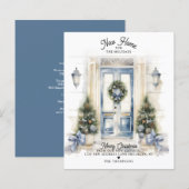 BUDGET Winter Witte Kerstdeur Nieuw Huis Verhuizen (Voorkant / Achterkant)