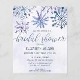 Budget Winter Wonderland Bridal Shower Uitnodiging