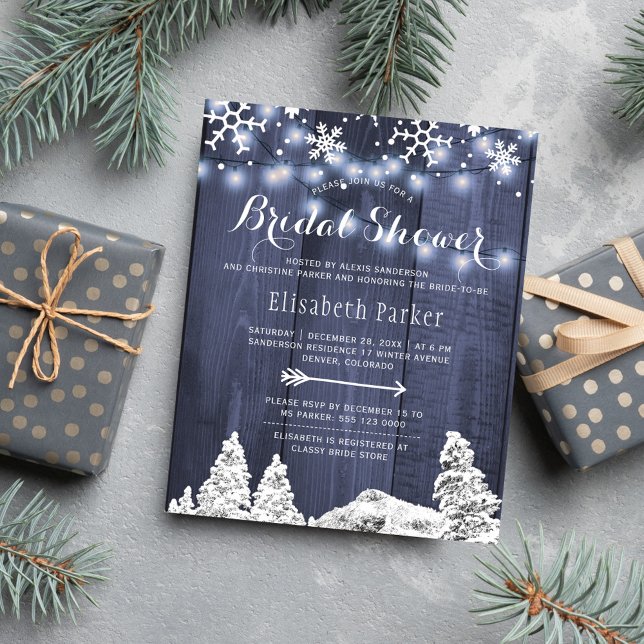 Budget winter wonderland bruiloftsshower uitnodigi (Creator heeft geüpload)