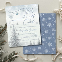 Budget Winter zijn koude buiten Boy Baby shower