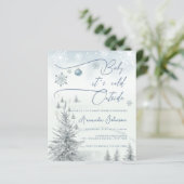 Budget Winter zijn koude buiten Boy Baby shower (Staand voorkant)