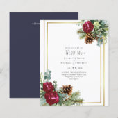 BUDGET Winterhuwelijk Rode Rozen Eucalyptus (Voorkant / Achterkant)