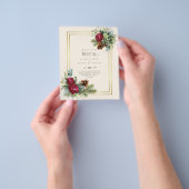 BUDGET Winterhuwelijk Rode Rozen Eucalyptus Flyer (Hand)