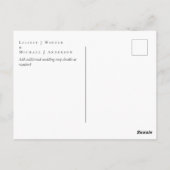 BUDGET Winterhuwelijk Witte Rozen Goud Stofblauw Briefkaart (Achterkant)