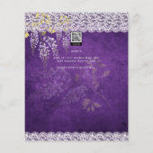 BUDGET Wisteria Floral Lace VRIJGEZELLENFEEST INVI Flyer (Achterkant)
