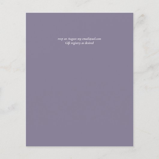 BUDGET Wisteria Paars Floral Wedding Invites Flyer (Achterkant)