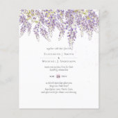 BUDGET Wisteria Paars Floral Wedding Invites Flyer (Voorkant)