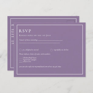 Budget Wisteria Paars Weddenschap Simple Monochrom Briefkaart