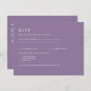 Budget Wisteria Paars Weddenschap Simple Monochrom Briefkaart