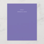 Budget Wisteria Paarse Bloemen Kant Bruiloft (Achterkant)