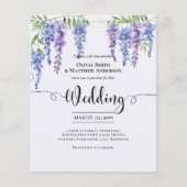 Budget Wisteria Paarse Bloemen Kant Bruiloft (Voorkant)