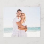 Budget wit-en-zwart foto-huwelijksuitnodiging (Achterkant)