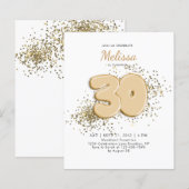 BUDGET Wit Goud 30e Ballonnen Confetti Verjaardag (Voorkant / Achterkant)