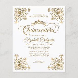 Budget Wit Goud Tiara Lijst Quinceanera