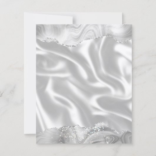 Budget Wit Grijs Zilveren Agaat Witte Zijde Trouwe (Achterkant)
